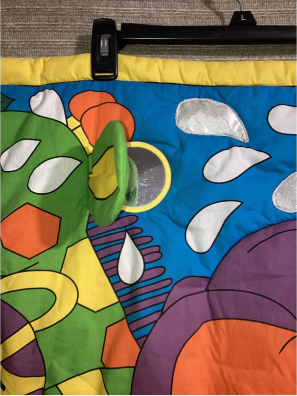 Vintage Animal Tiger Jungle Jolly Floor Play Mat Baby Sensory Rattle Mirror